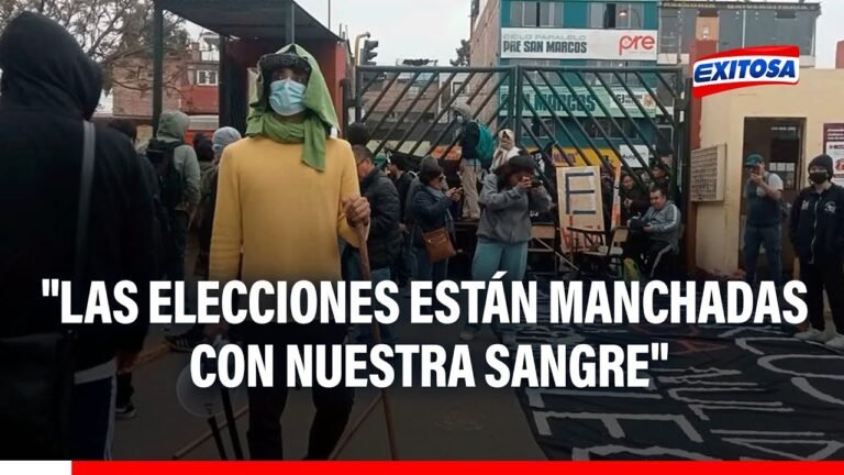 🔴🔵Estudiantes de San Marcos tras agresiones durante protesta: "Estas elecciones están manchadas"