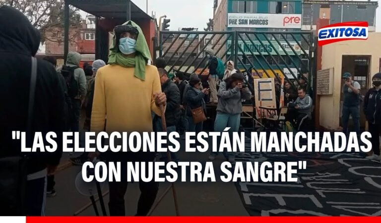 🔴🔵Estudiantes de San Marcos tras agresiones durante protesta: «Estas elecciones están manchadas»