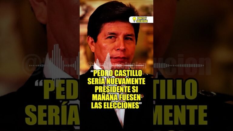 “PEDRO CASTILLO SERÍA NUEVAMENTE PRESIDENTE SI MAÑANA FUESEN LAS ELECCIONES”