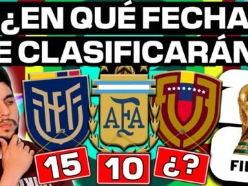 ¿EN QUÉ FECHA ESTARÍA CLASIFICADA CADA SELECCIÓN de CONMEBOL al MUNDIAL 2026?👉 (SEGÚN ESTADISTICAS)