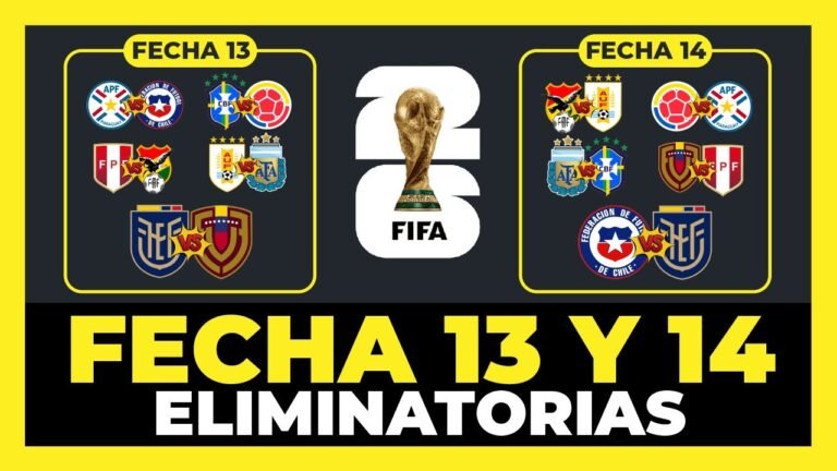 Análisis Fecha 13 y Fecha 14 Eliminatorias Sudamericanas Mundial 2026 🇦🇷🇺🇾🇪🇨🇨🇴🇧🇷🇵🇾🇧🇴🇻🇪🇨🇱🇵🇪🏆