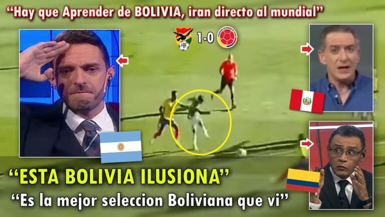 "BOLIVIA IRA AL MUNDIAL" PERIODISTAS SUDAMERICANOS se RINDEN ante BOLIVIA VS COLOMBIA 1-0 HOY