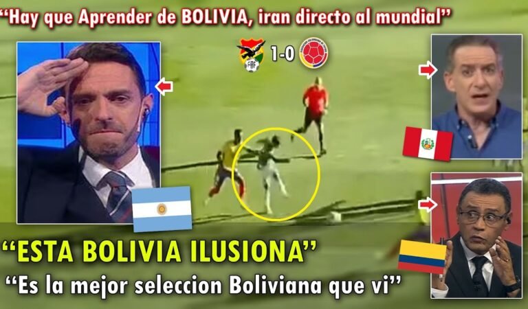 «BOLIVIA IRA AL MUNDIAL» PERIODISTAS SUDAMERICANOS se RINDEN ante BOLIVIA VS COLOMBIA 1-0 HOY