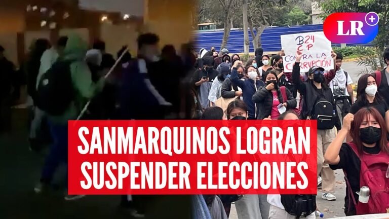 Comité Electoral de SAN MARCOS suspende ELECCIONES tras disturbios en toma | #LR