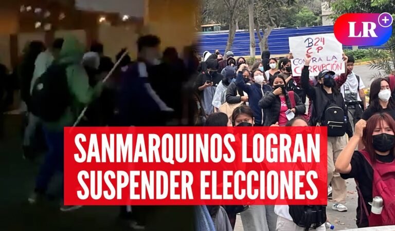 Comité Electoral de SAN MARCOS suspende ELECCIONES tras disturbios en toma | #LR