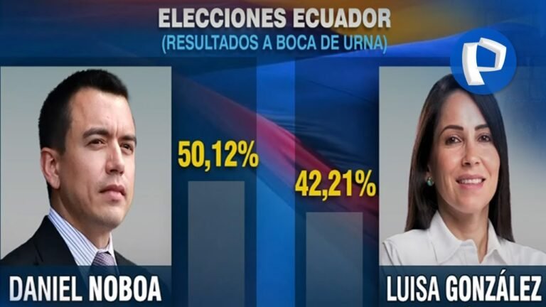 Daniel Noboa con 50,12% sería el virtual ganador, según resultados a Boca de Urná