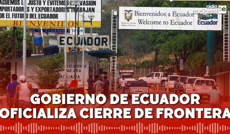 Ecuador cierra fronteras con Perú y Colombia del 8 al 10 de febrero por elecciones