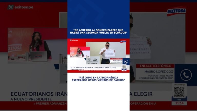 🔴🔵Elecciones en Ecuador: ¿Quiénes serían los candidatos para una posible segunda vuelta?