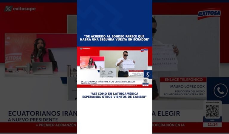 🔴🔵Elecciones en Ecuador: ¿Quiénes serían los candidatos para una posible segunda vuelta?