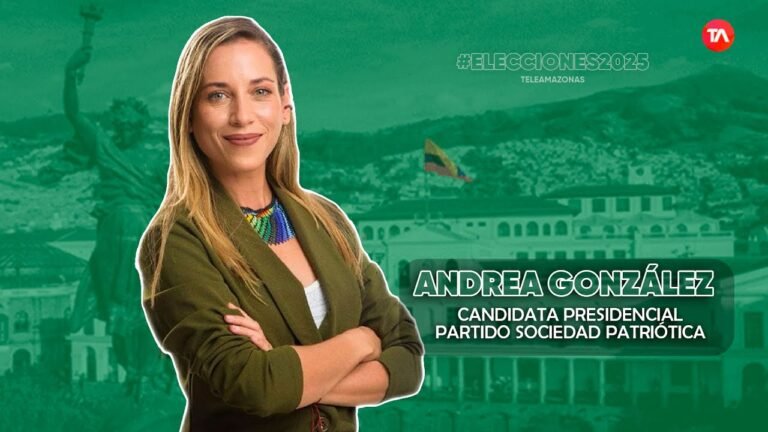 Entrevista a la candidata presidencial Andrea González: Tomaré control del perfil costero de Ecuador