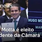 Hugo Motta é eleito presidente da Câmara com 444 votos e apoio de PT e PL; Van Hattem teve 31 votos