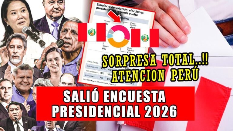 LO ULTIMO!! SORPRESA TOTALEN PERU, SALIO ENCUESTA PRESIDENCIAL 2026, NADIE ESPERABA ESTOS RESULTADOS