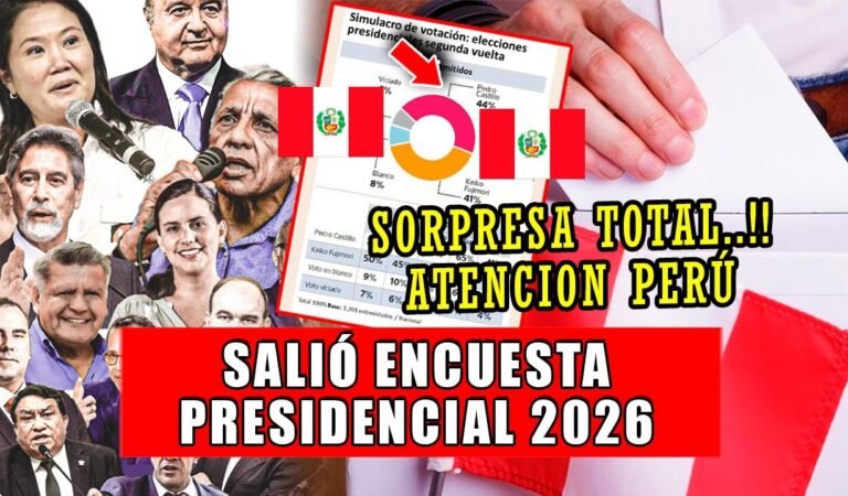 LO ULTIMO!! SORPRESA TOTALEN PERU, SALIO ENCUESTA PRESIDENCIAL 2026, NADIE ESPERABA ESTOS RESULTADOS