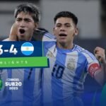 URUGUAY vs. ARGENTINA [3-4] | RESUMEN | CONMEBOL SUB20 | FASE DE GRUPOS