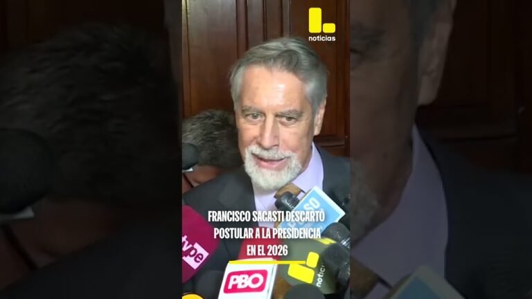 El expresidente Francisco Sagasti descartó postular a la presidencia en el 2026