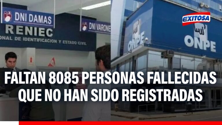 🔴🔵Elecciones 2026: Reniec advierte que más 8 mil personas aún no son registradas como fallecidas