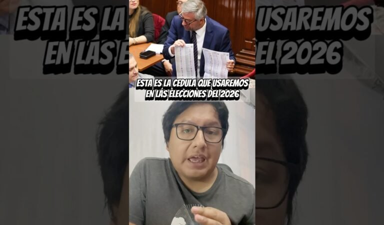 Esta es la CEDULA de votacion del 2026 #peru #elecciones2026 #onpe