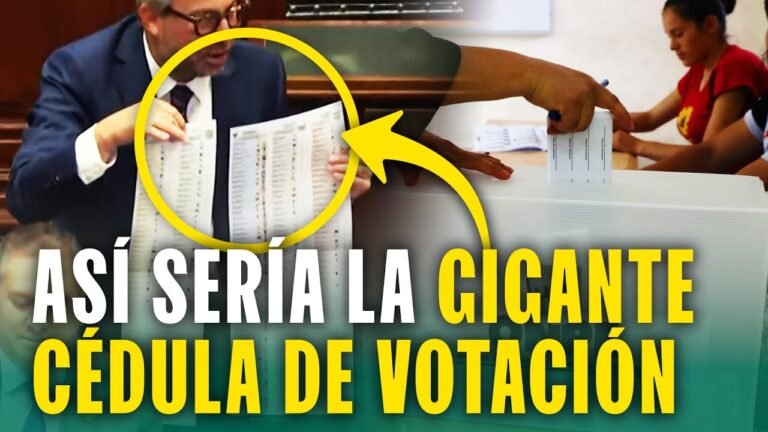 La gigante cédula de las elecciones 2026: Así sería la cédula 'sábana' de votación