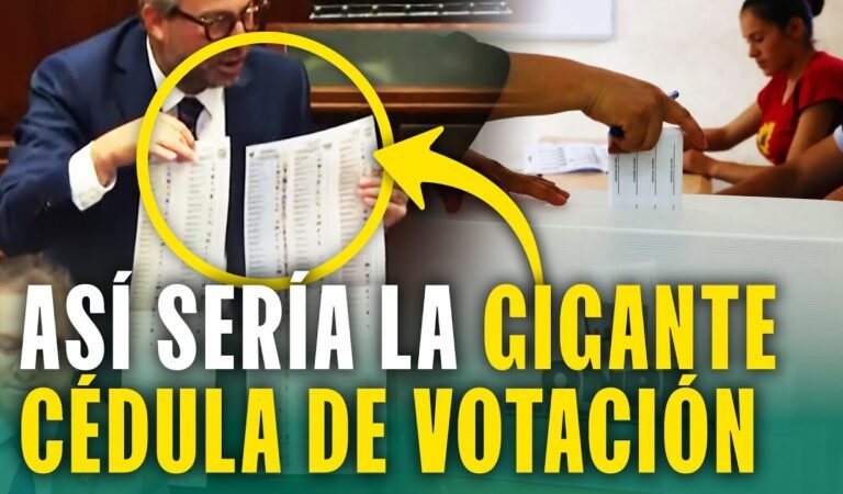 La gigante cédula de las elecciones 2026: Así sería la cédula ‘sábana’ de votación