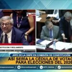 ONPE advierte: así de larga sería la cedula de votación para las elecciones 2026