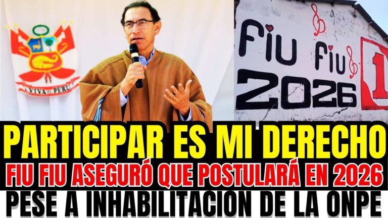 VIZCARRA CONFIRMA SU CANDIDATURA AL 2026