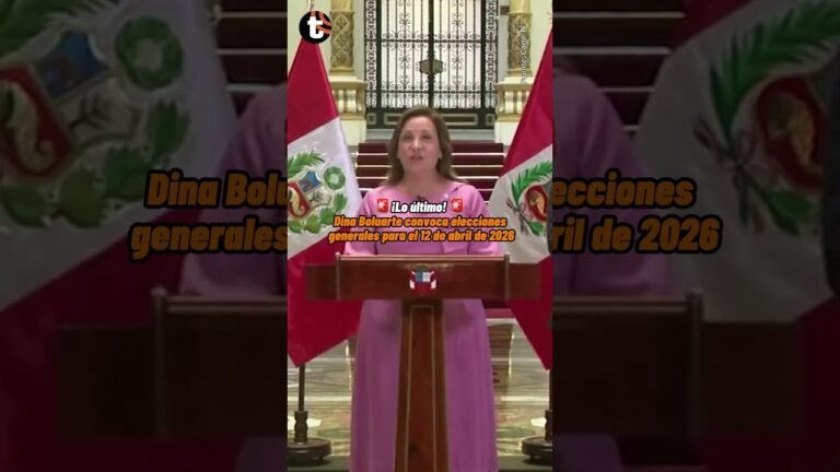DINA BOLUARTE anunció elecciones generales para el 12 de abril de 2026 #trome #noticias