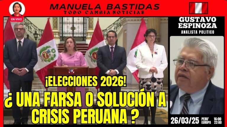 🔴#ENVIVO #PERU ¡Elecciones 2026! ¿UNA FARSA o SOLUCIÓN A CRISIS PERUANA? #manuelabastidas