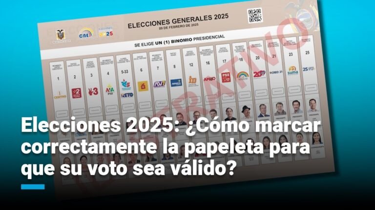 Elecciones 2025: ¿Cómo marcar correctamente la papeleta para que su voto sea válido?