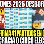 JNE CONFIRMA 41 PARTIDOS PARA EL 2026! ¿ELECCIONES O CIRCO?