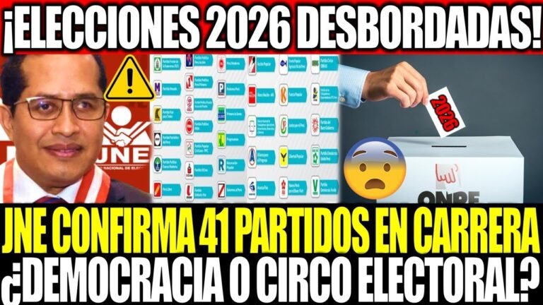 JNE CONFIRMA 41 PARTIDOS PARA EL 2026! ¿ELECCIONES O CIRCO?