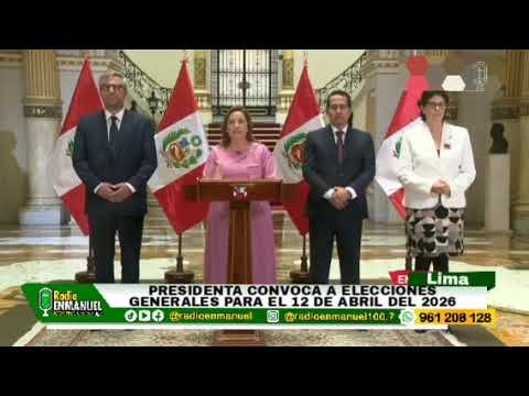 PRESIDENTA DINA BOLUARTE CONVOCA A ELECCIONES GENERALES PARA EL 12 DE ABRIL DE 2026