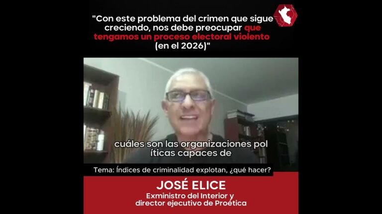 RIESGO | Exministro del Interior alerta sobre riesgo de un proceso electoral violento en 2026
