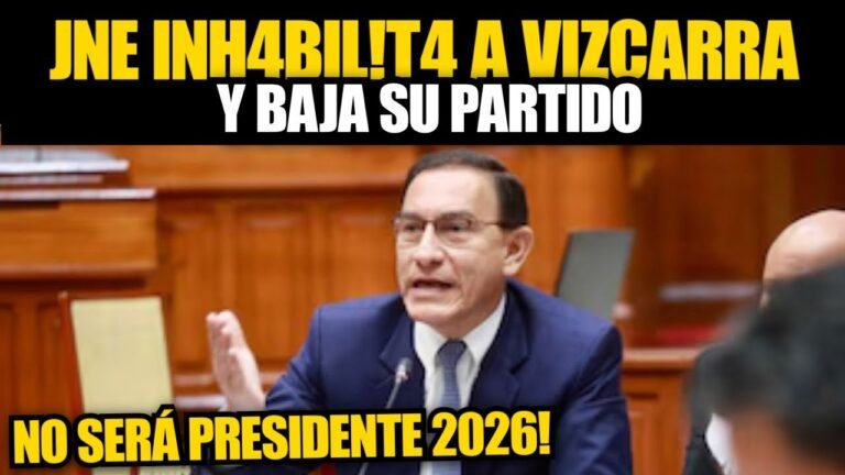 Vizcarra no podrá ser candidato presidencial en las Elecciones 2026: JNE dio de baja su afiliación.