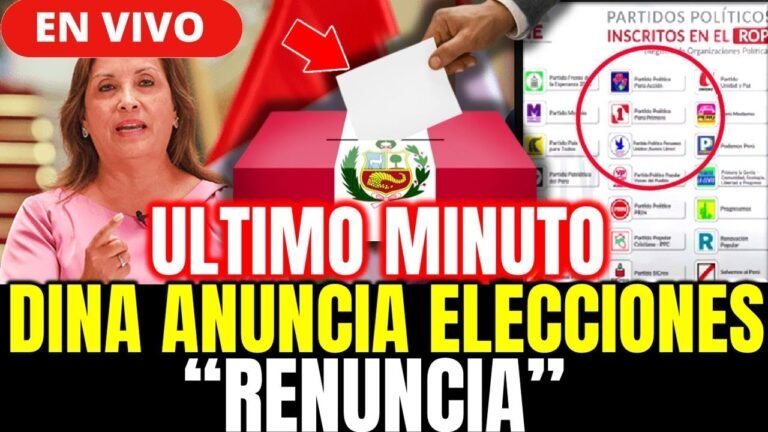 🔴¡URGENTE! USURP4DOR4 DE DINA BOLUARTE CONVOCA ELECCIONES GENERALES 2026 ¡DESC4R4DA!