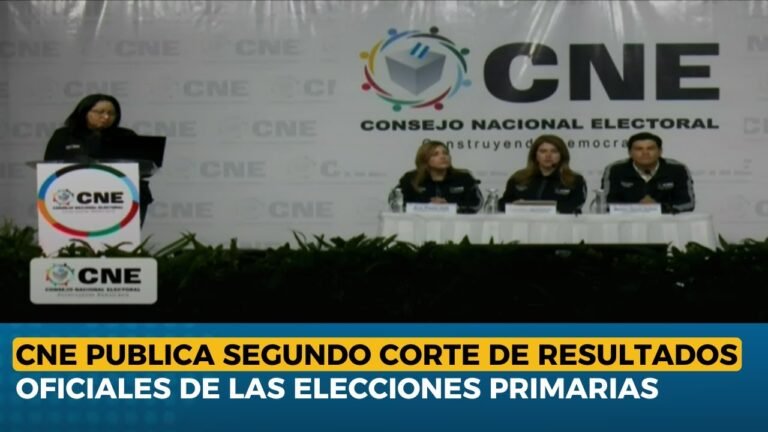 CNE publica segundo corte de resultados oficiales de las elecciones primarias