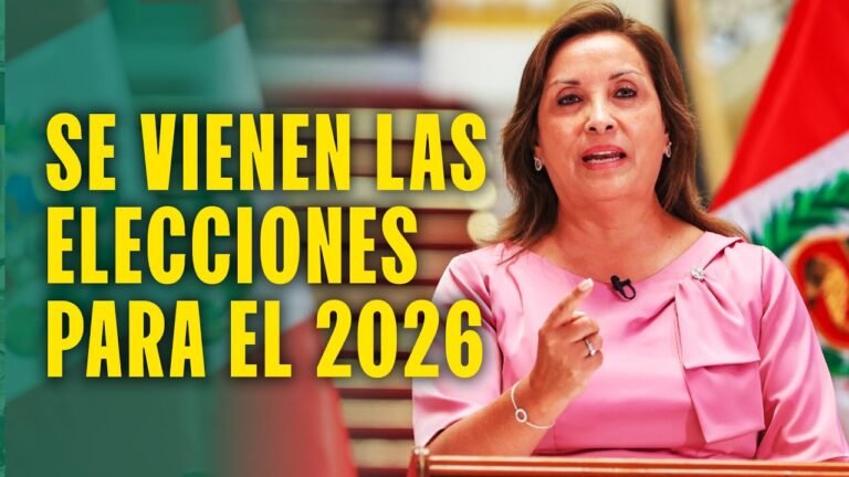 Dina Boluarte convoca a elecciones generales para el 2026