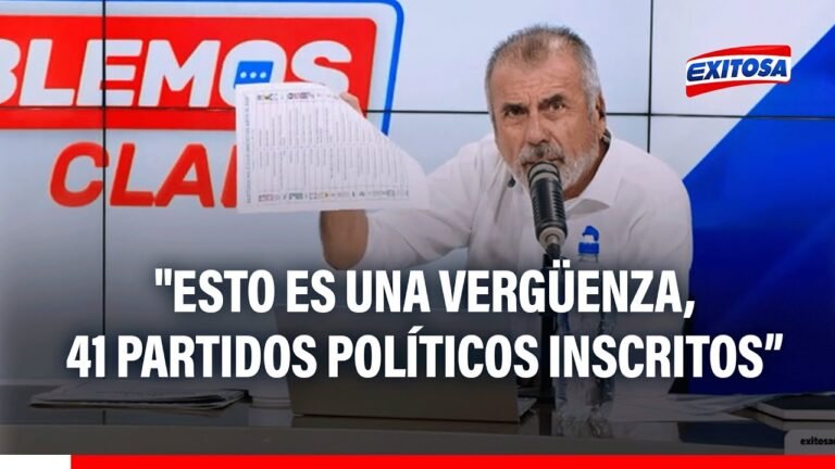 🔴🔵 Nicolás Lúcar: 41 partidos políticos inscritos, esto es una vergüenza
