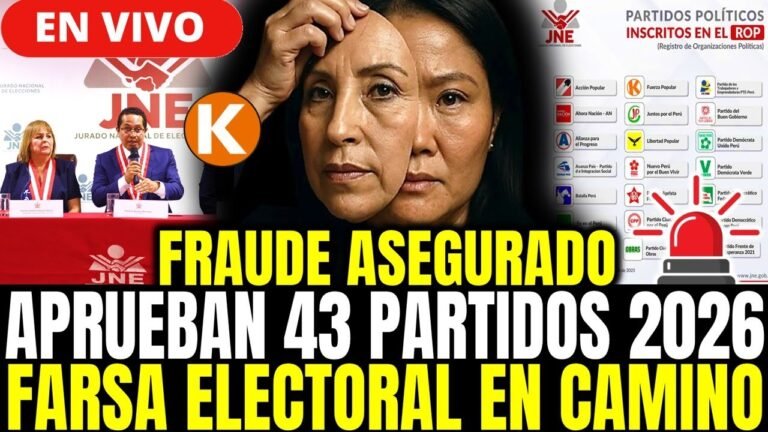 PARTIDOS K4K4S EN CAMINO💥"DINA Y KEIKO LIDERAN" JNE APRUEBA 43 PARTIDOS PARA ELECCIONES 2026