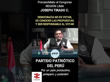 EN JUSTICIA SOSTENIBLE. Precandidato Joseph Tirado responde acerca de la realidad del país